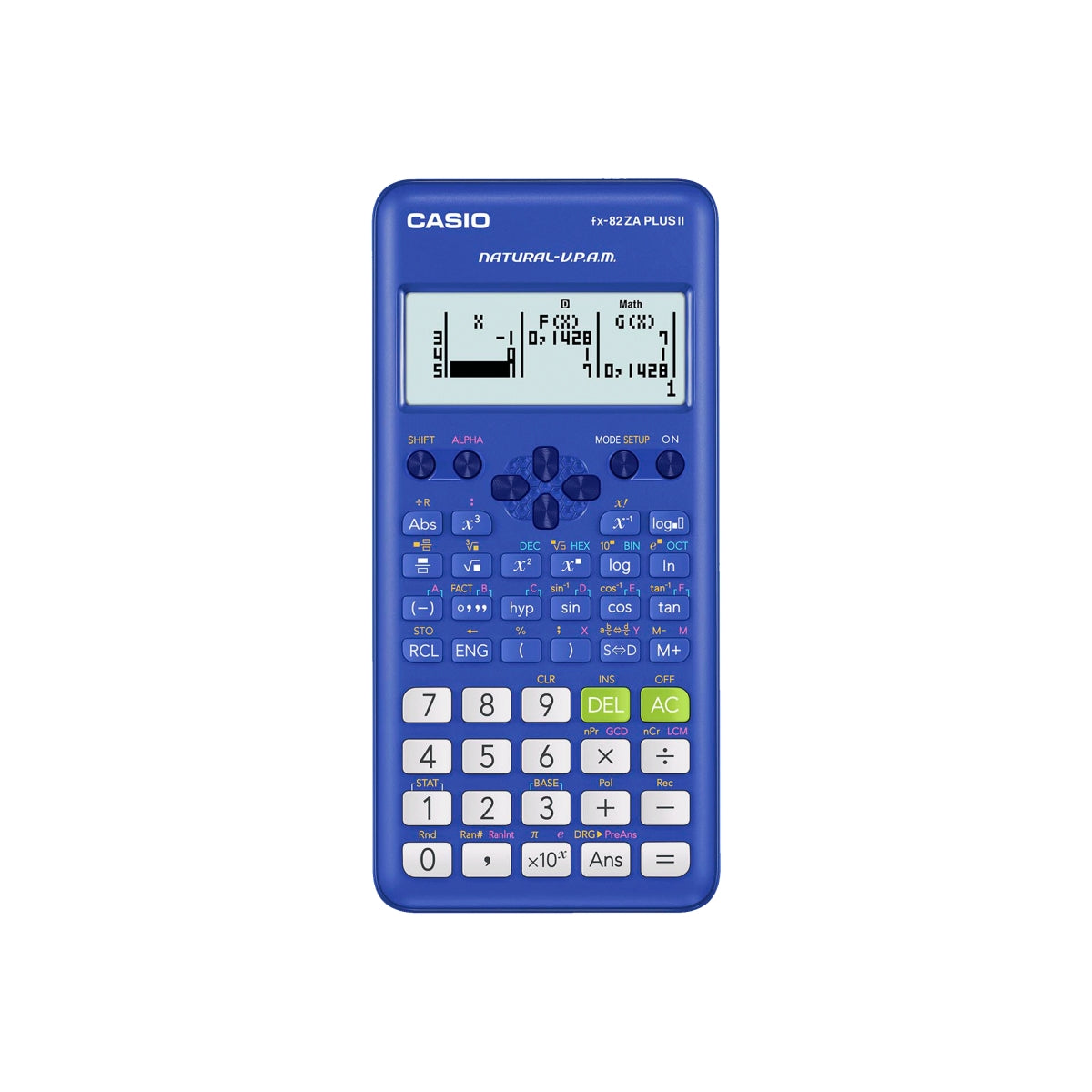 Casio FX-82 ZA Plus II Calculator - Blue-0