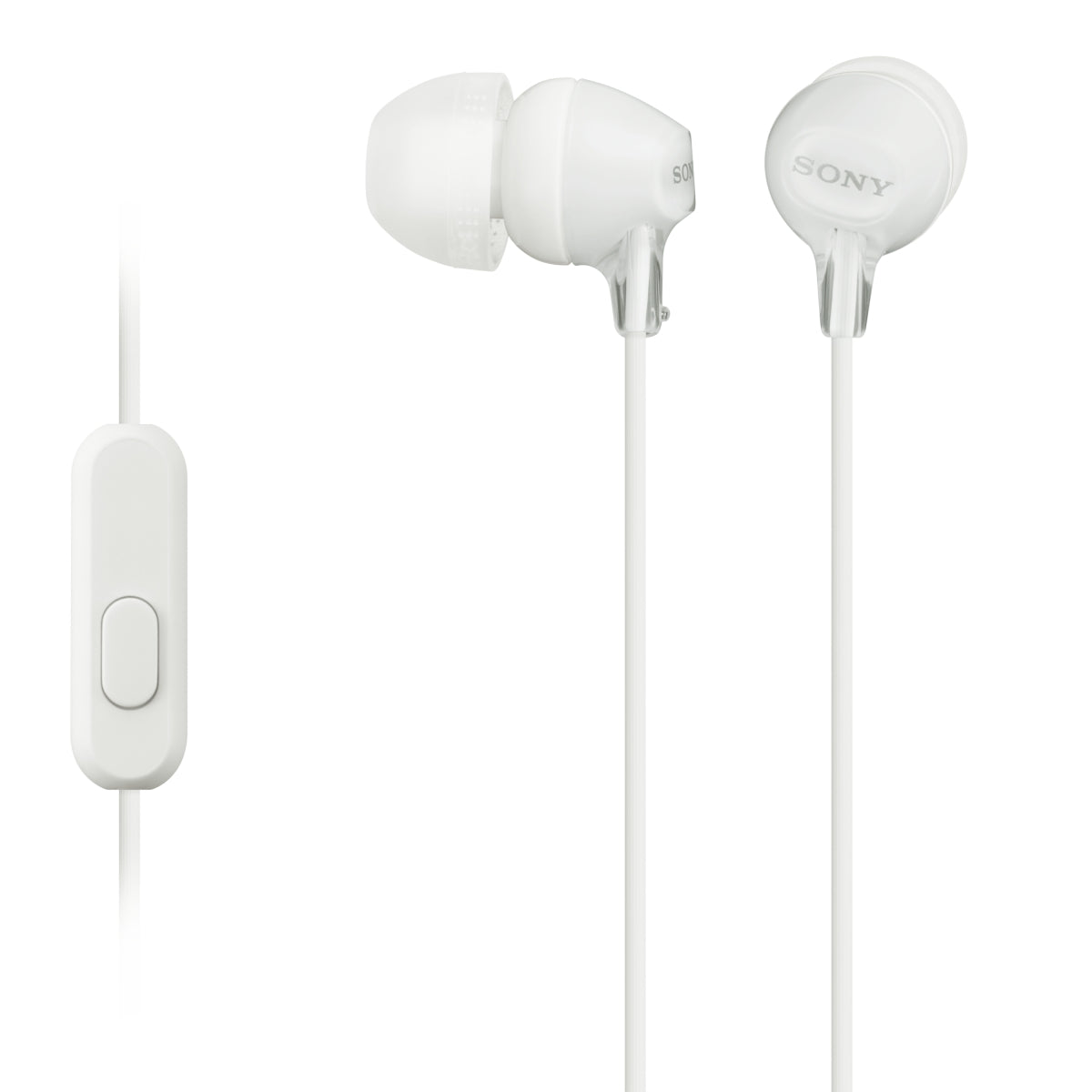 Sony MDR-EX15AP (White) InEar Earphone with Mic for iPhone - Android - Blackberry-0