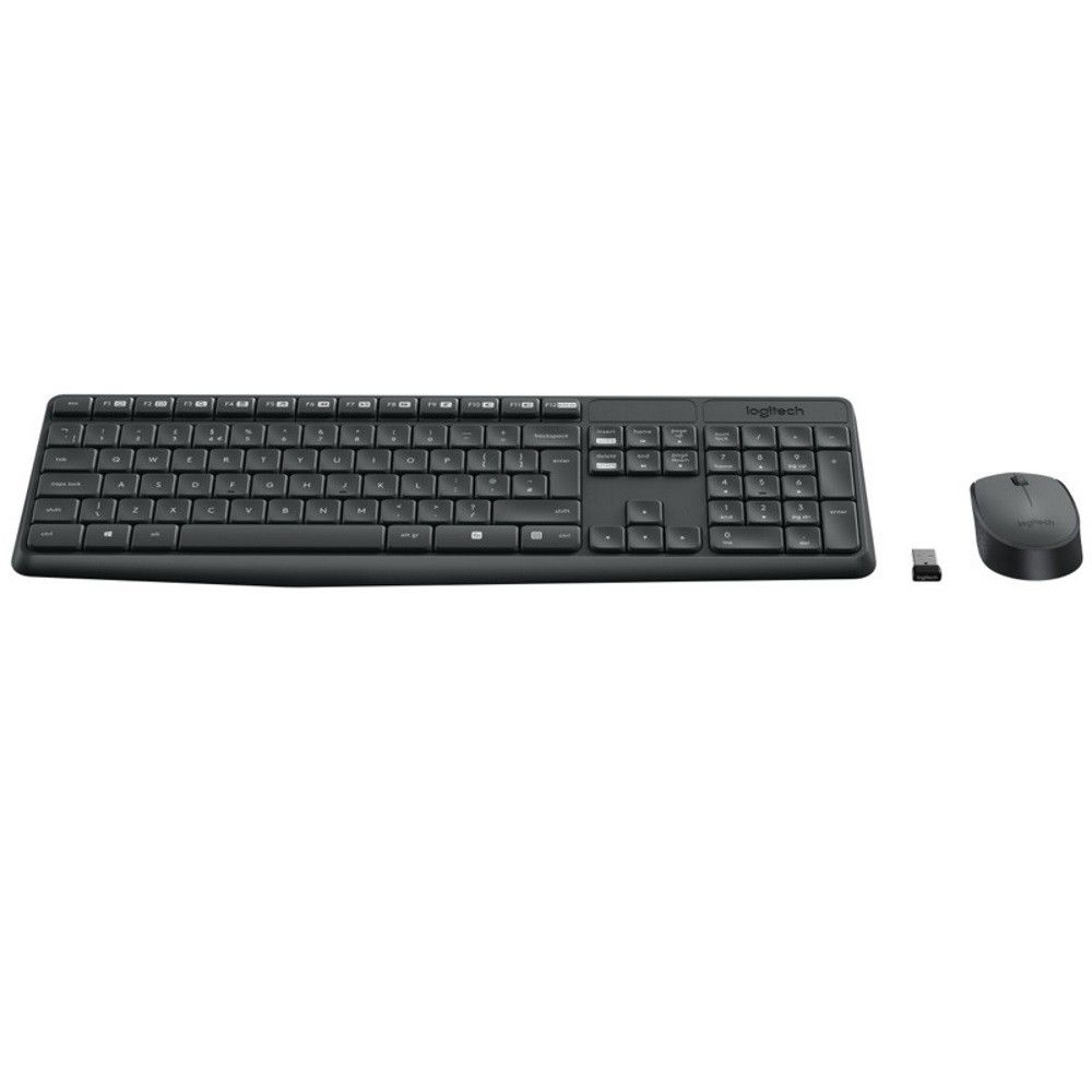 Logitech® MK235 Wireless Keyboard and Mouse - GREY