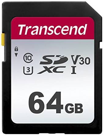 TRANSCEND 300S 64GB UHS-I CLASS 10 U1 U3 V30 SDXC CARD