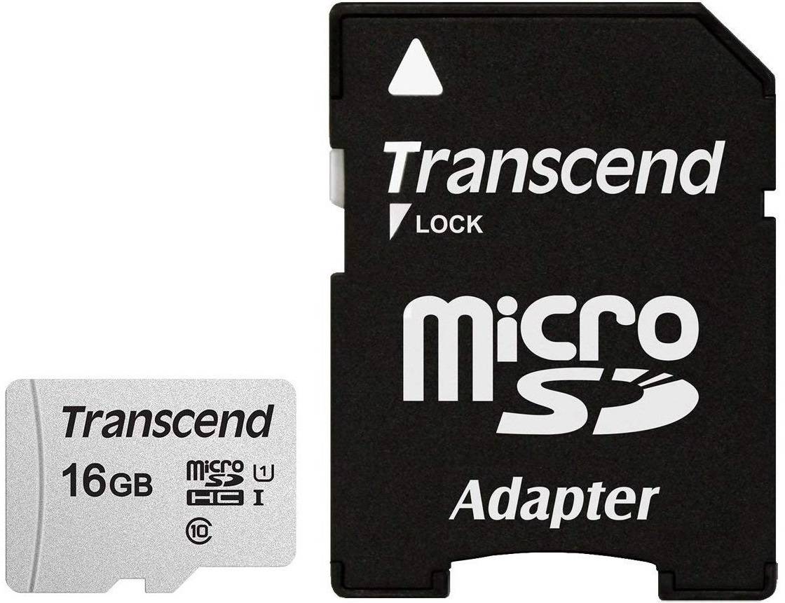TRANSCEND 300S 16GB MICRO SD UHS-I U1 CLASS 10 READ 95 MB/S WRITE 45MB/S WITH SD ADAPTOR -TLC