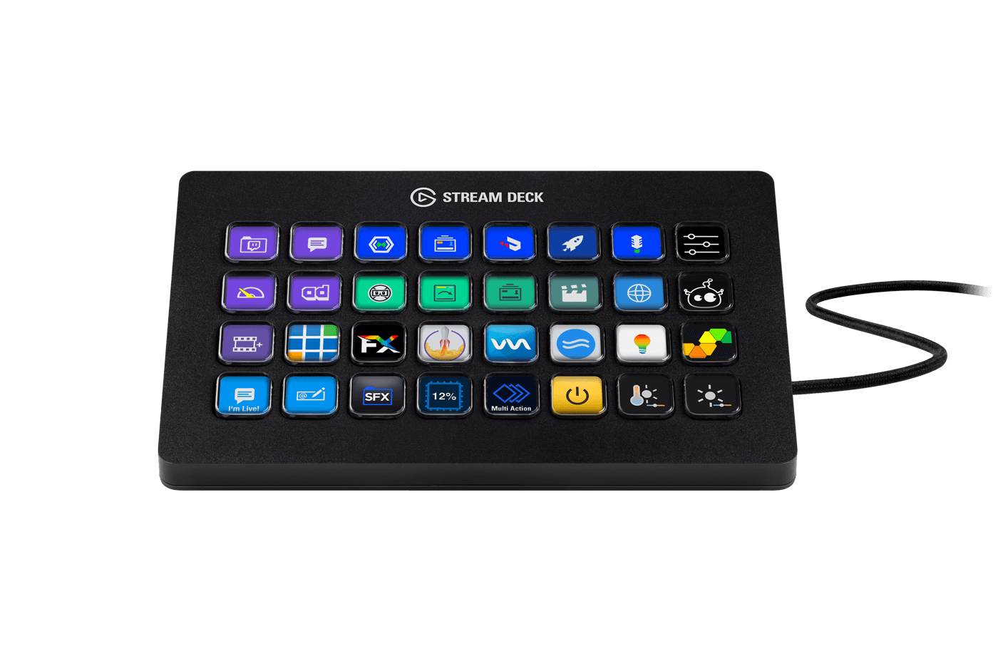 Elgato Stream Deck XL - Live Content Creation Controller with 32 customizable LCD keys; adjustable stand; 10GAT9901