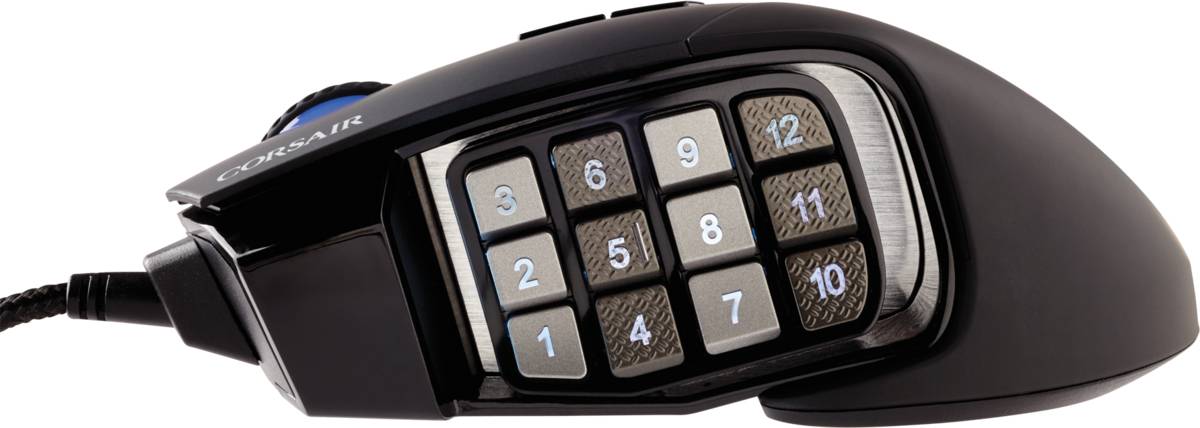 Corsair SCIMITAR ELITE RGB Optical MOBA/MMO Gaming Mouse; 18;000 DP; Black