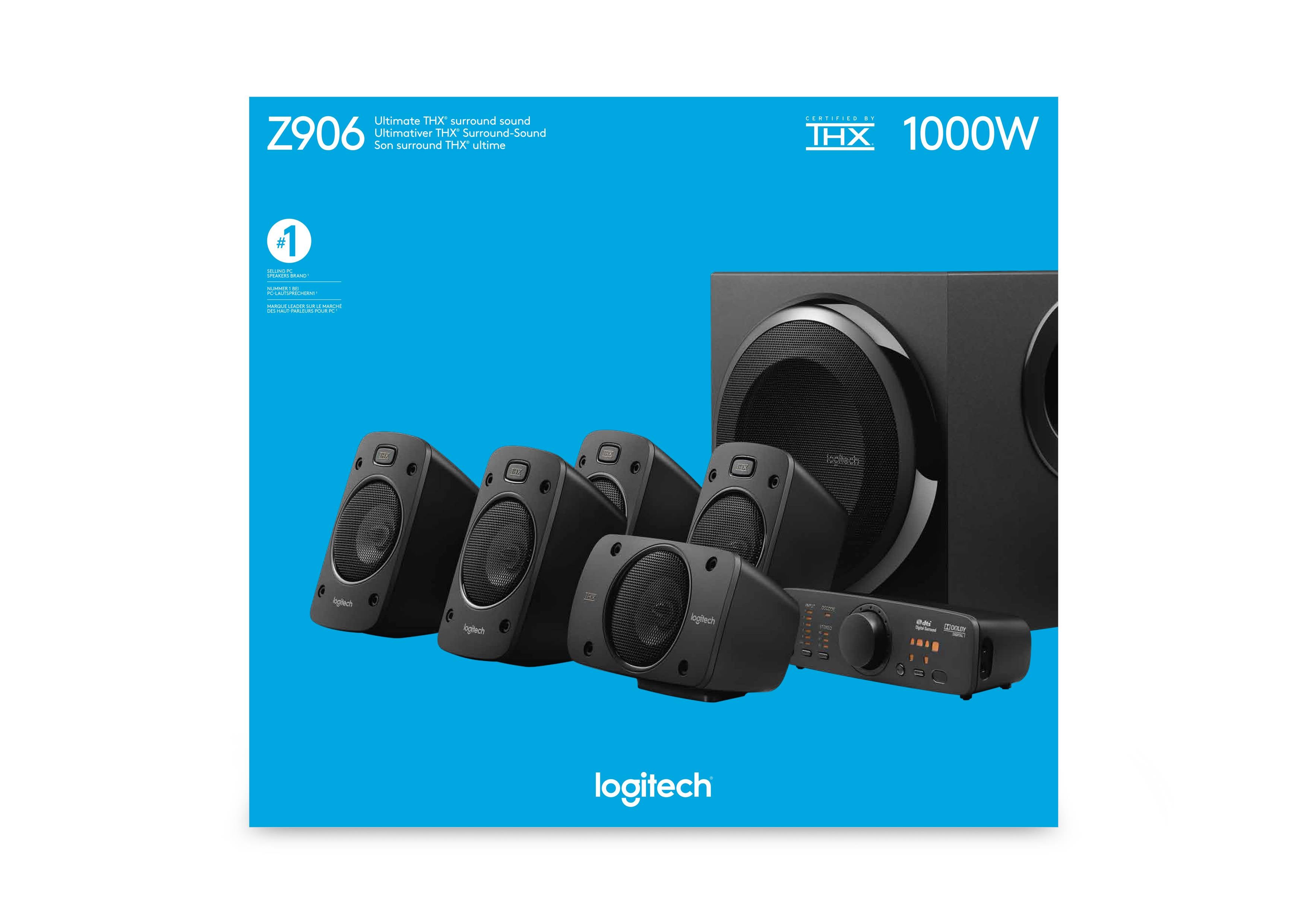 Logitech Z906 Surround Sound Speakers - Black