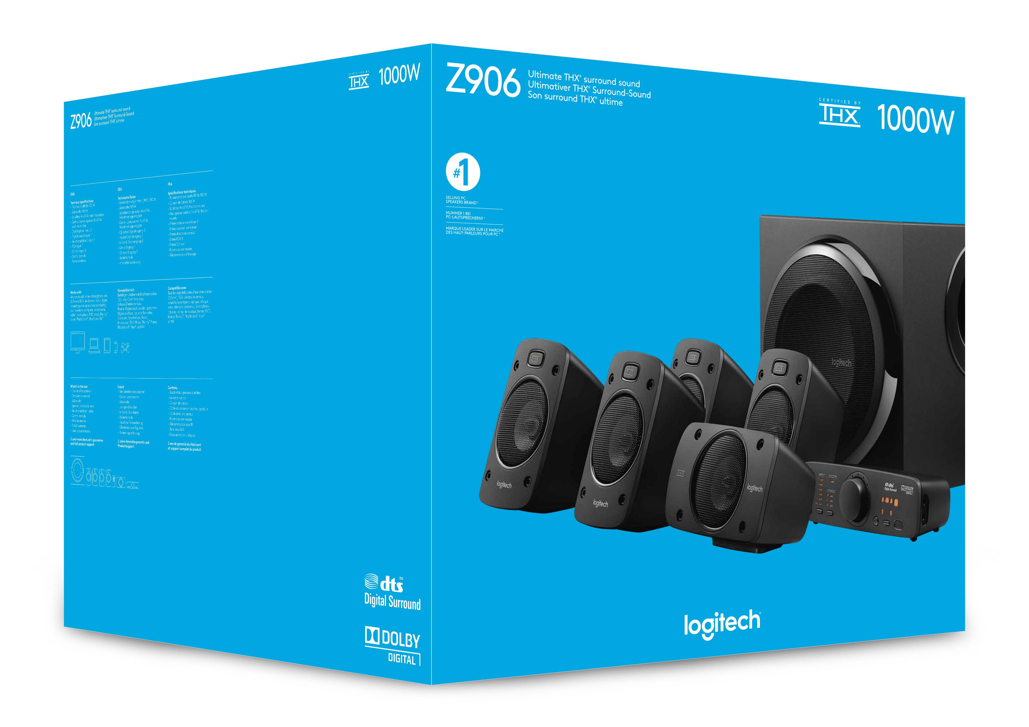 Logitech Z906 Surround Sound Speakers - Black