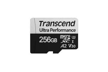 TRANSCEND 340S 256GB ULTRA PERFROMANCE MICRO SD UHS-I U3 V30 A2 CLASS10 - READ 160 MB/S - WRITE 125MB/S - WITH SD ADPTOR - TLC