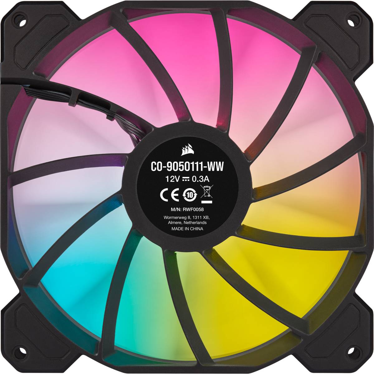 Corsair SP140 RGB ELITE; 140mm RGB LED Fan with AirGuide; Single Pack