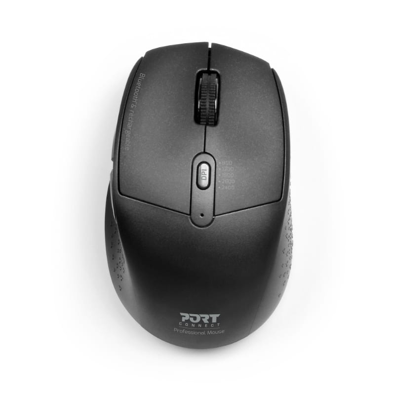 PORT MOUSE RECHARGEABLE BT BLK