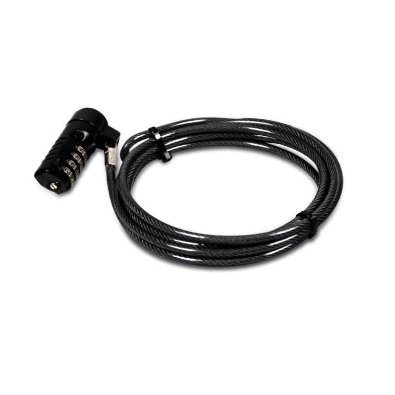 Port Connect T-Bar Slot 4 Digit Combination Lock 1.8m Black