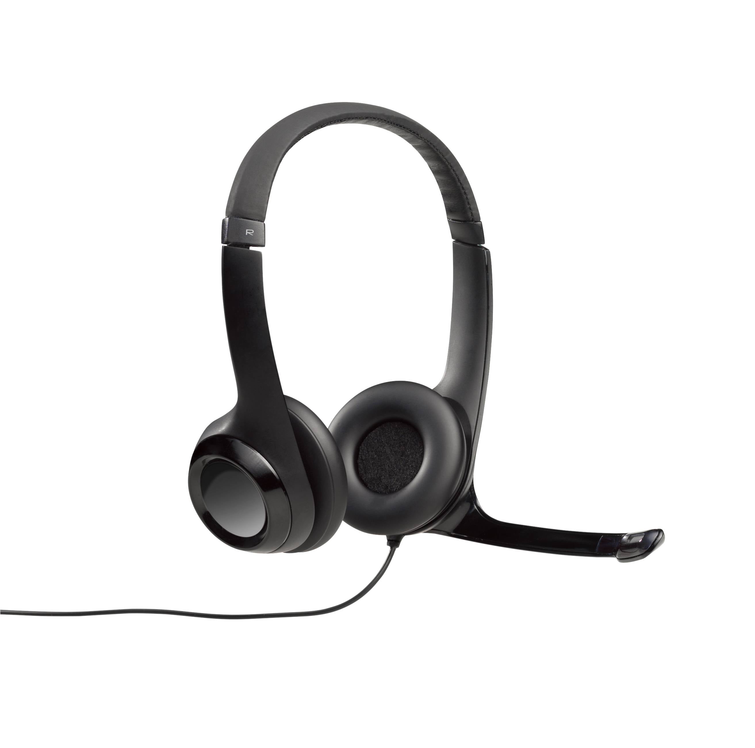 Logitech Headset H390 Black USB Stereo Internet headset adjustable headband Noise cancelling rotating microphone Cable length 2.