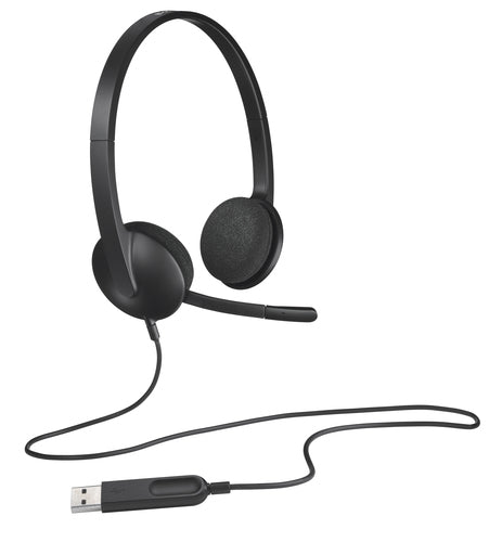 Logitech H340 USB Headset with Noise Cancelling Mic - Black-0