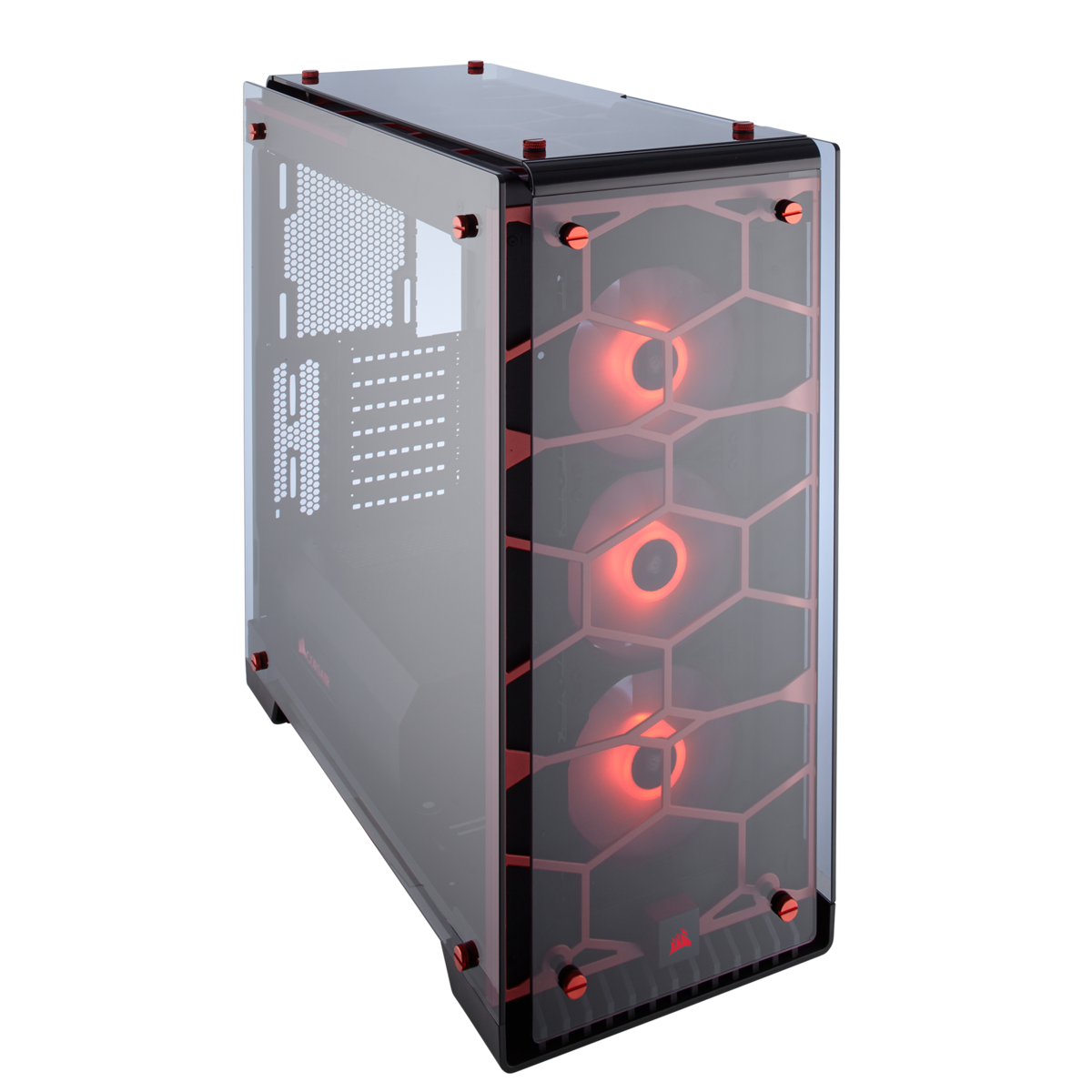 Crystal Series™ 570X RGB ATX Mid-Tower Case — Red