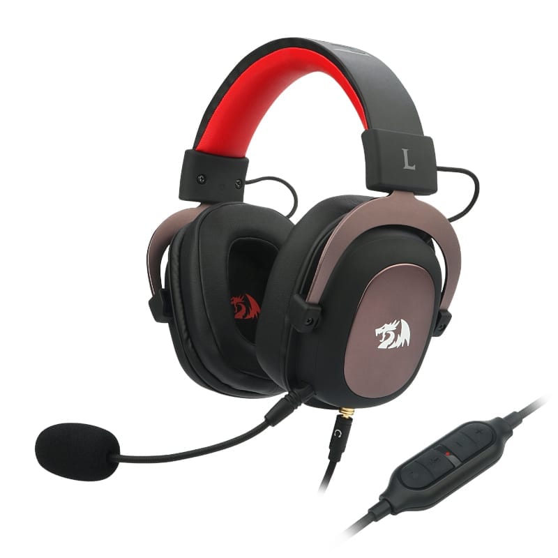 Redragon Zeus 2 USB|Virtual 7.1|2m Cable|3.5mm Detachable Omnidirectional Boom Mic|53mm Driver|Gaming Headset - Black