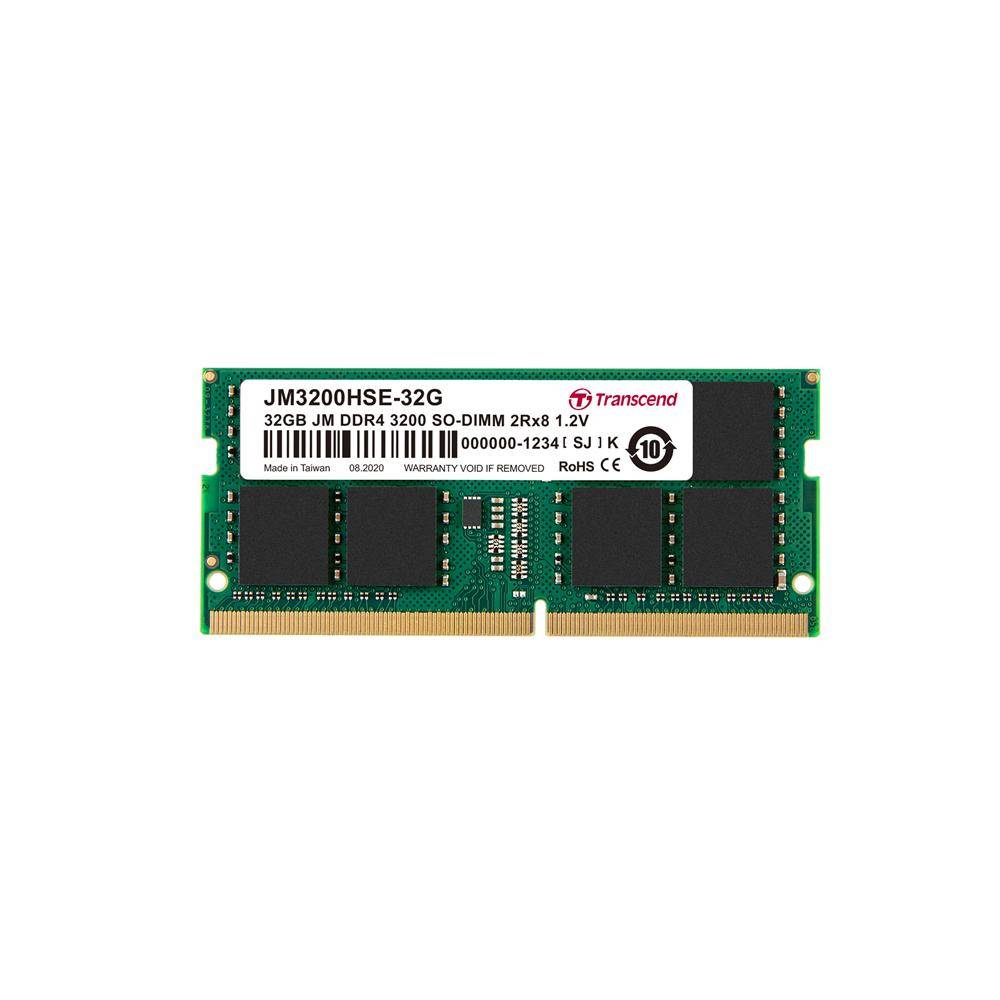 TRANSCEND JET MEMORY 32GB DDR4-3200 NOTEBOOK SO-DIMM 1RX8 CL22