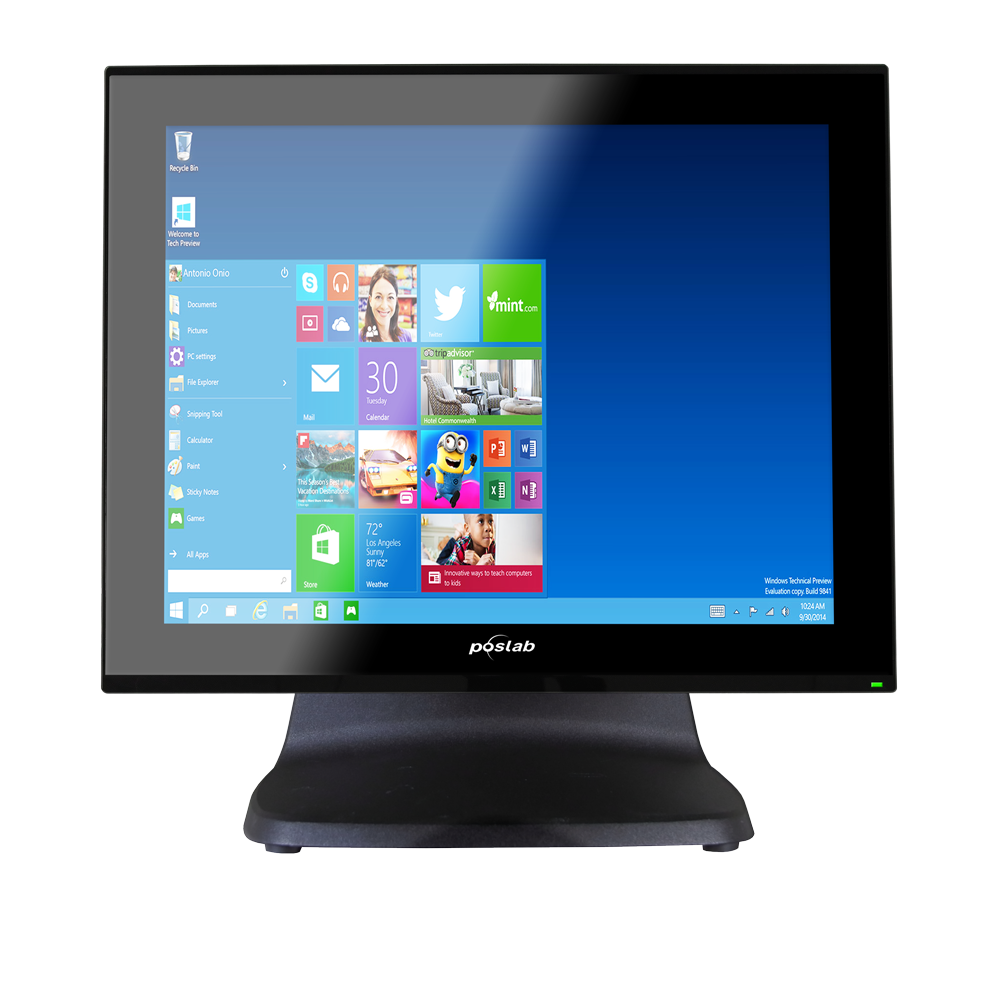 Poslab 15''PCAP Touch Monitor; USB Interface; Res 1024*768; VESA 75 Compatible