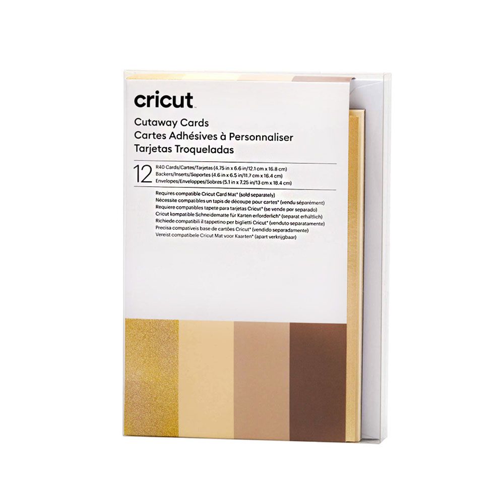 2009486 - Cricut Cut-Away Cards Neutrals R40 (12;1 Cm X 16;8 Cm) 12-Pack
