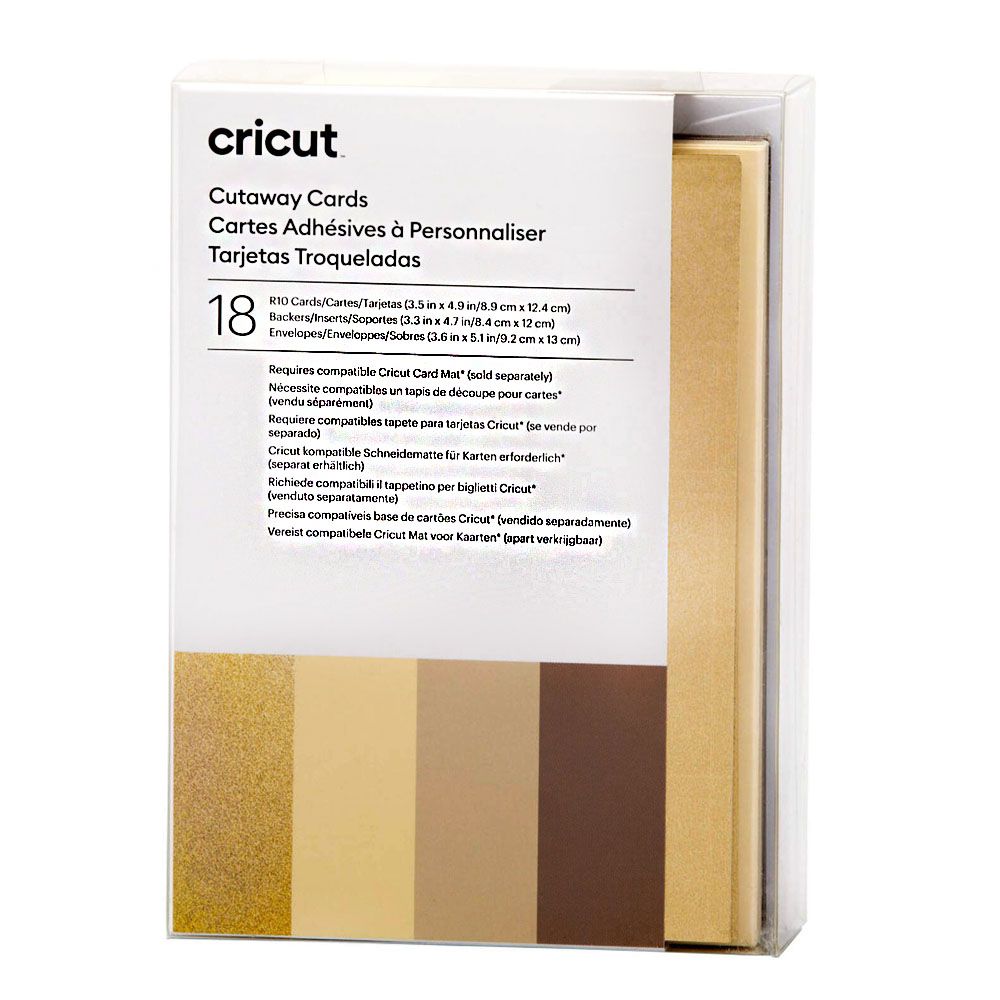 2009485 - Cricut Cut-Away Cards Neutrals R10 (8;9 Cm X 12;4 Cm) 18-Pack