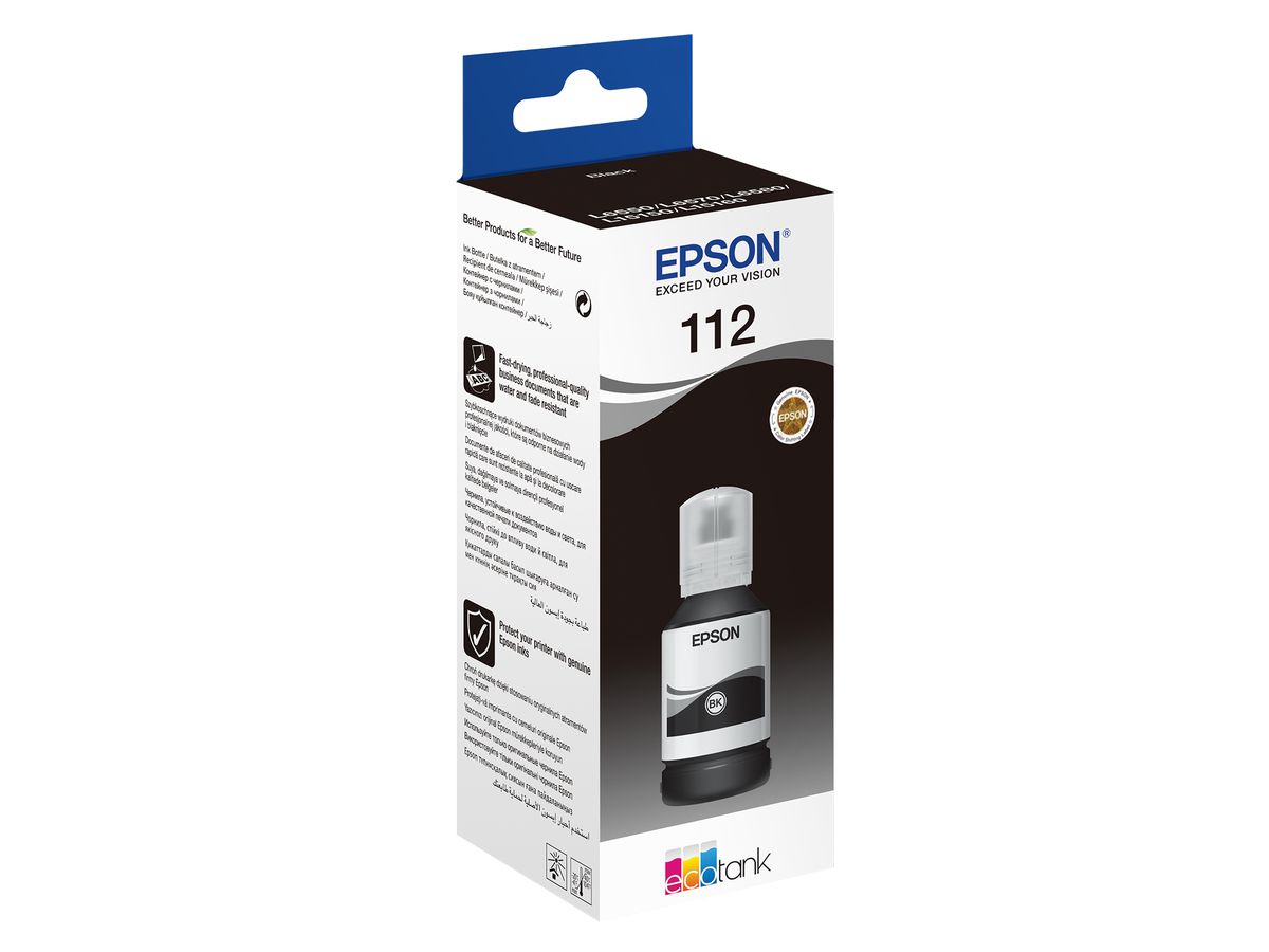 EPSON 112 EcoTank Pigment Black Ink Bottle