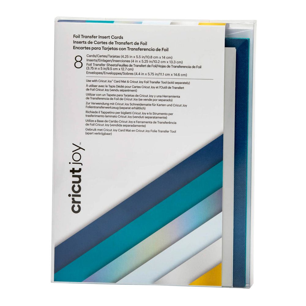 2009205 - Cricut Insert Cards Foil Blue Lagoon R20 (10;8 Cm X 14 Cm) 8-Pack
