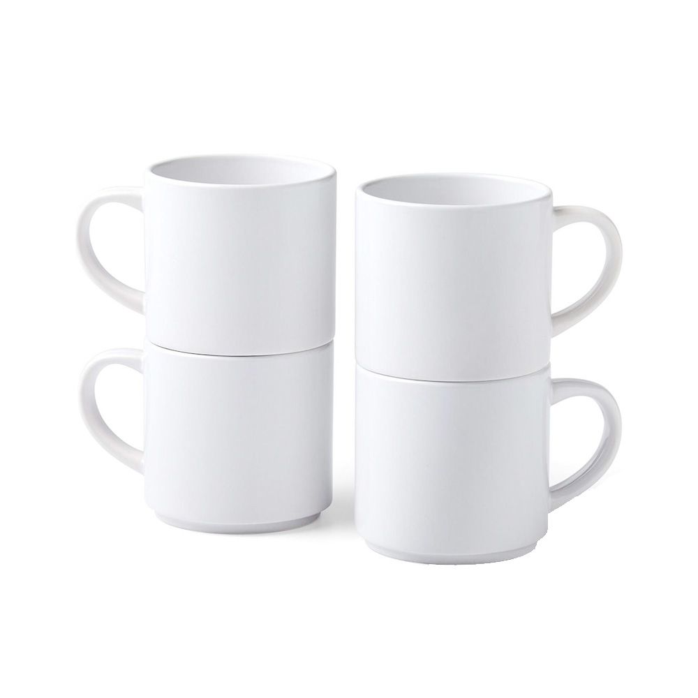 2009392 - Cricut 295ml Stack Ceramic Mugs Blank White 4pc
