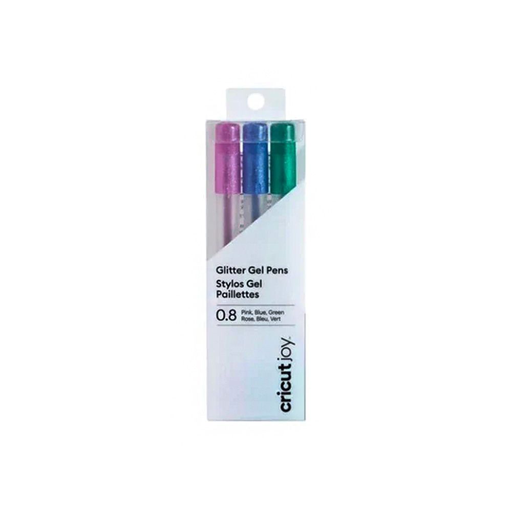 2007080: Cricut Joy Medium Point Gel Pen Set 3-pack (Glitter Pink; Blue; Green)