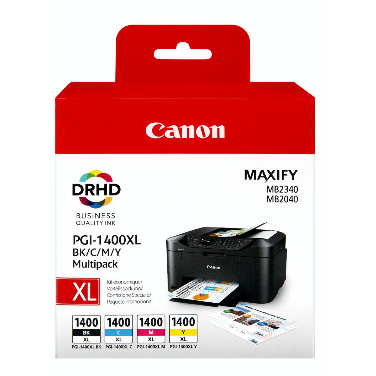 Canon PGI-1400XL Original MULTIPACK Bk, C, M, Y Ink Cartridge
