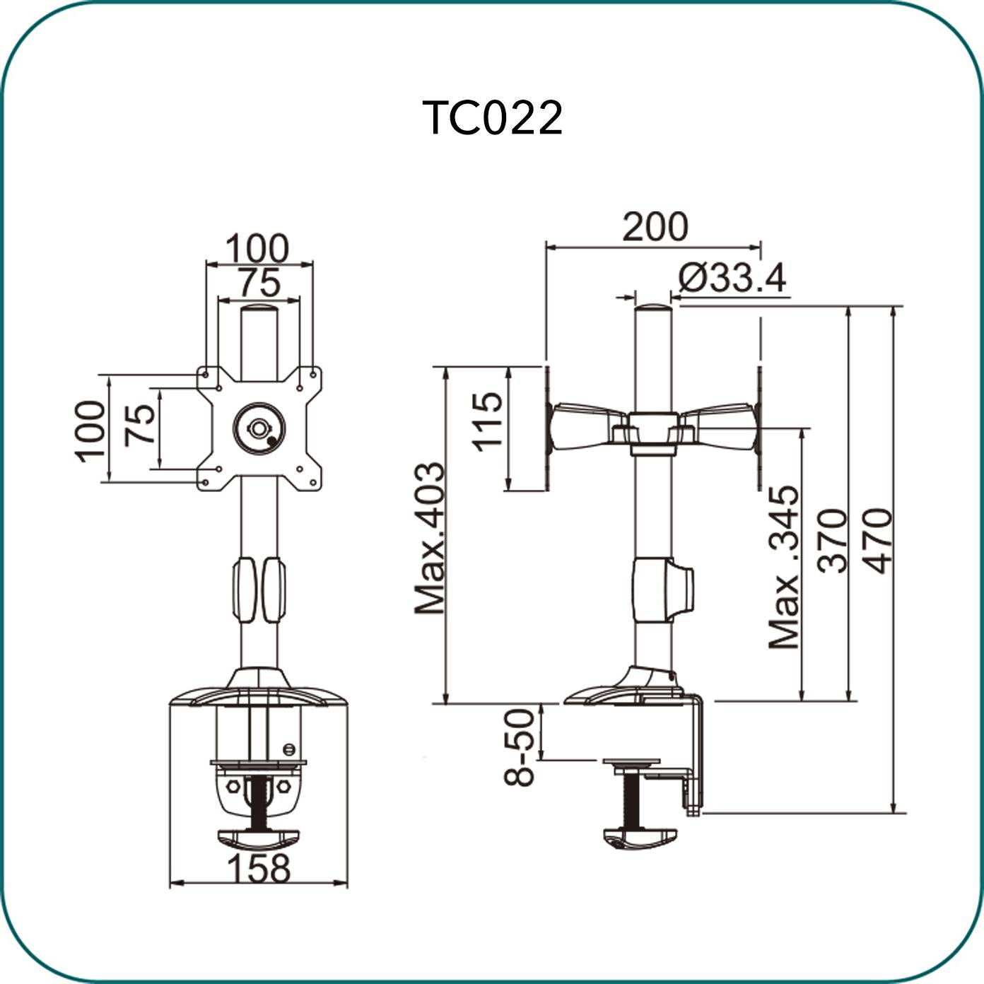 Aavara TC022 Multi Mounts - Dual LCD / LED Monitor Stand