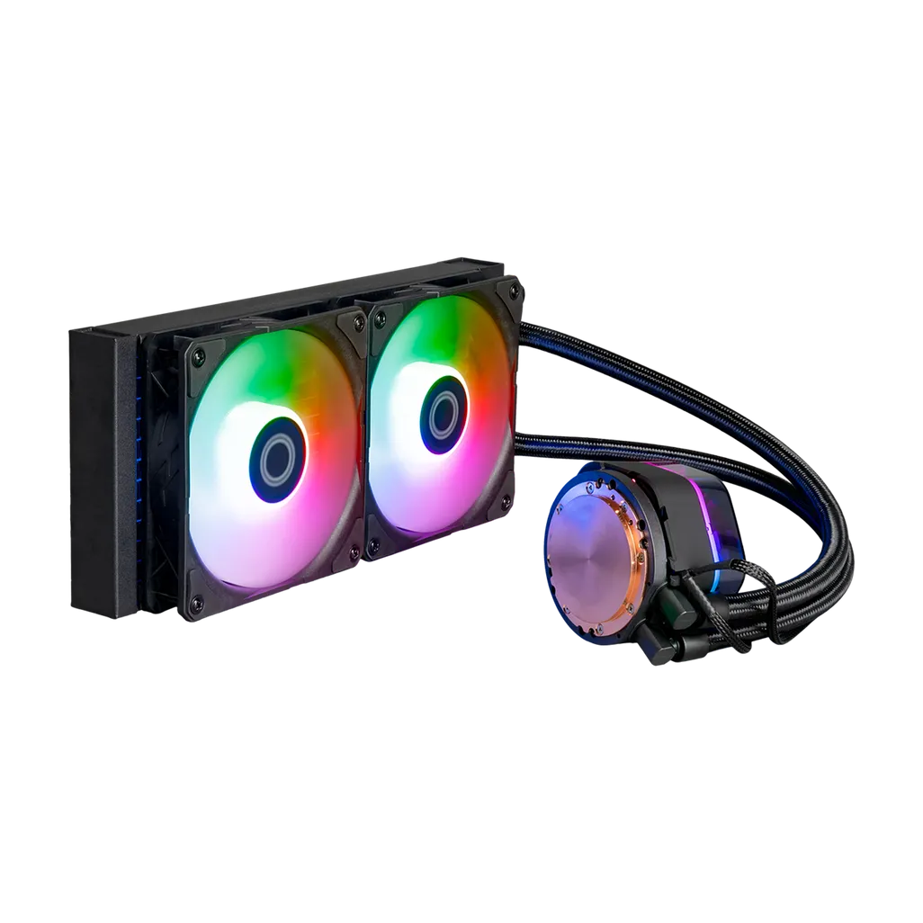 Cooler Master MasterLiquid 240 ATMOS, Liquid cooling kit, 12 cm, 690 RPM, 2500 RPM, 27.2 dB, 70.7 cfm