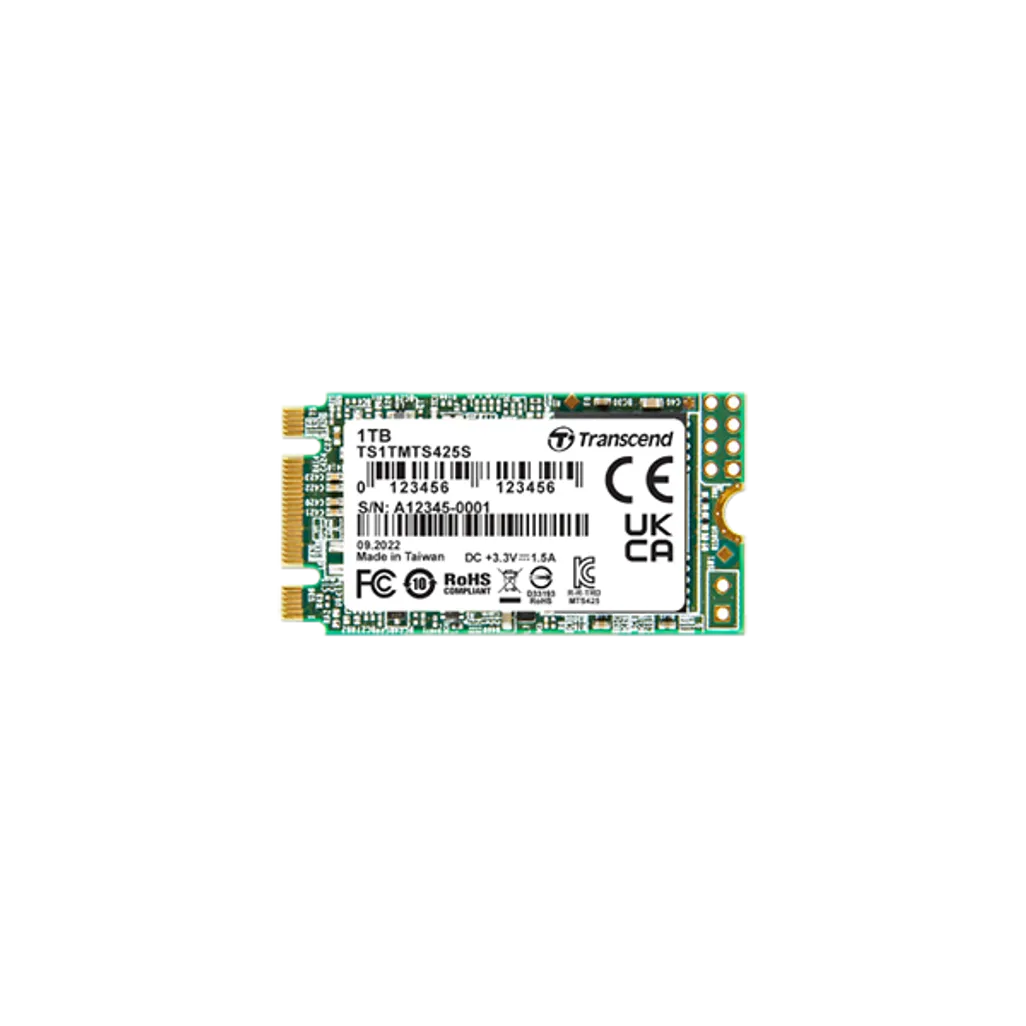 TRANSCEND 1 TB MTS425S M.2 SATA 3 2242 SSD - CACHELESS TLC