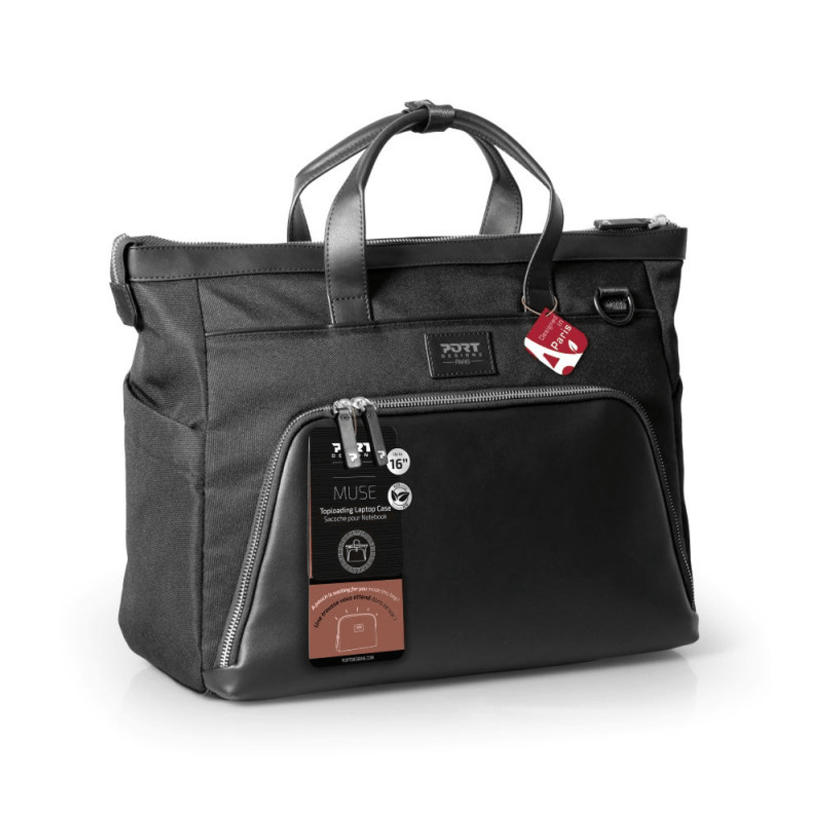 PORT MUSE SIGNATURE business 16" laptop handbag - clutch bag included-7