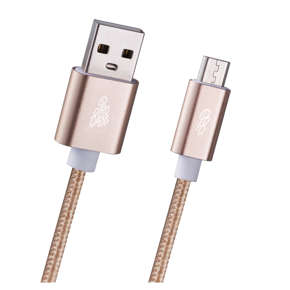 Pro Bass Braided series Micro USB cable 1.2m - gold-0