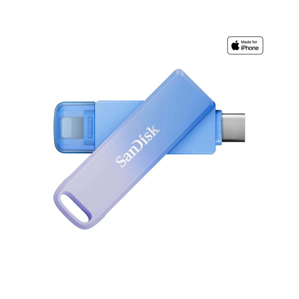 SanDisk Creator Phone Drive includes USB-Type C™ and Lightning connectors, 256GB-0