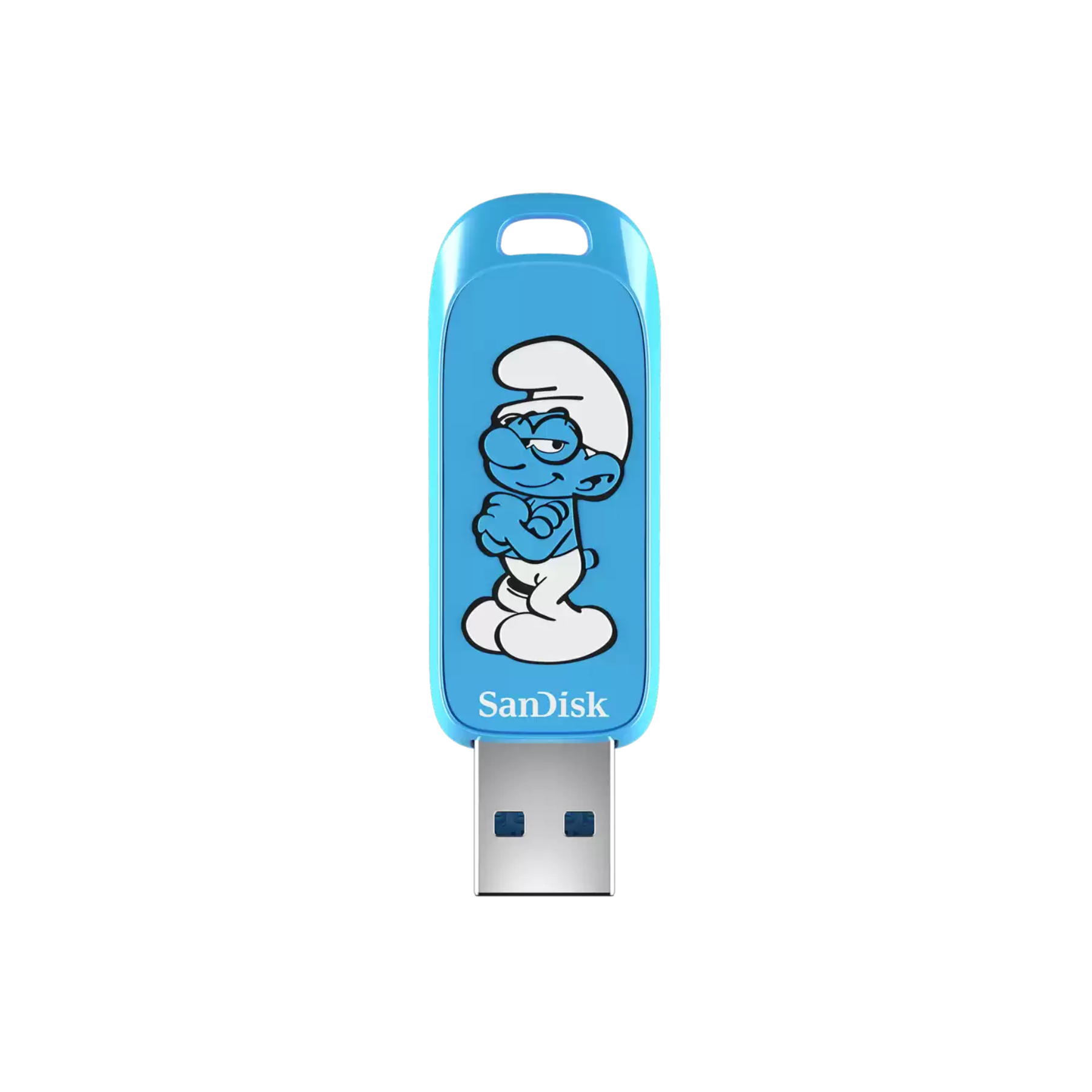 SanDisk Smurf USB Flash Drive 64GB, Up to 130MB/s-0
