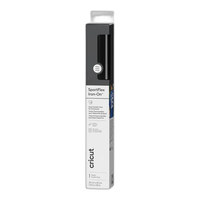 2011552: Cricut SportFlex Iron-On 30x60cm (Black)