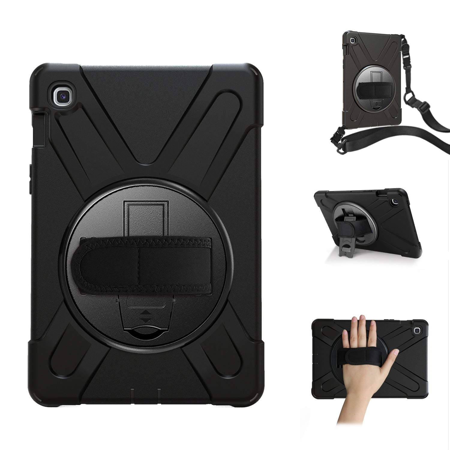 Port Designs Pro Shock 360 Rugged Protective and Rotative Folio for Samsung Galaxy Tab A9+ - Black-1