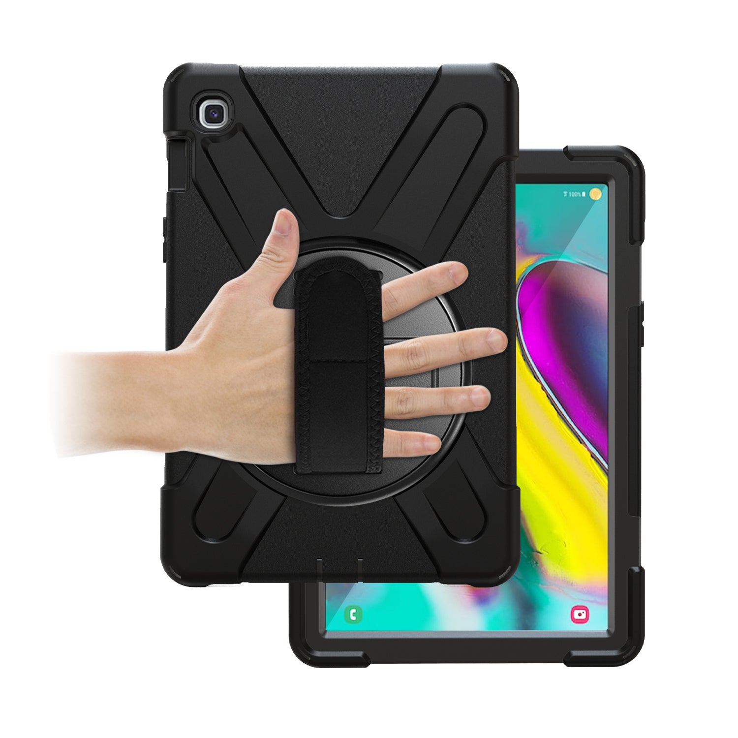 Port Designs Pro Shock 360 Rugged Protective and Rotative Folio for Samsung Galaxy Tab A9+ - Black-4