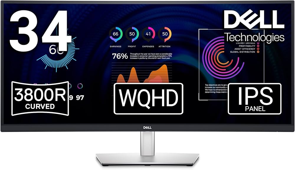 Dell 34 Curved USB-C Hub Monitor P3424WE - 86.5cm (34in)-0