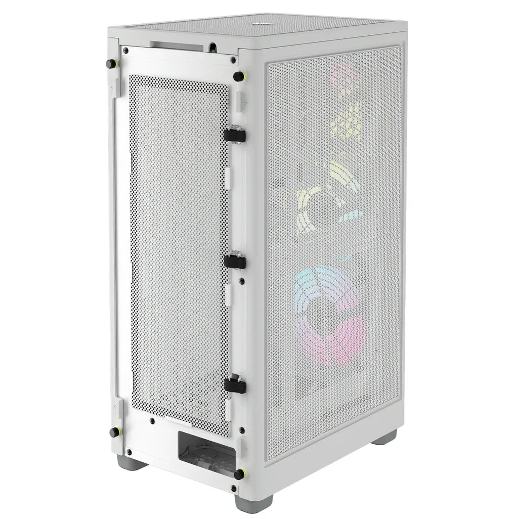 2000D ICUE Airflow Tempered Glass Mid-Tower; White; AF Slim fans/SF PSU only