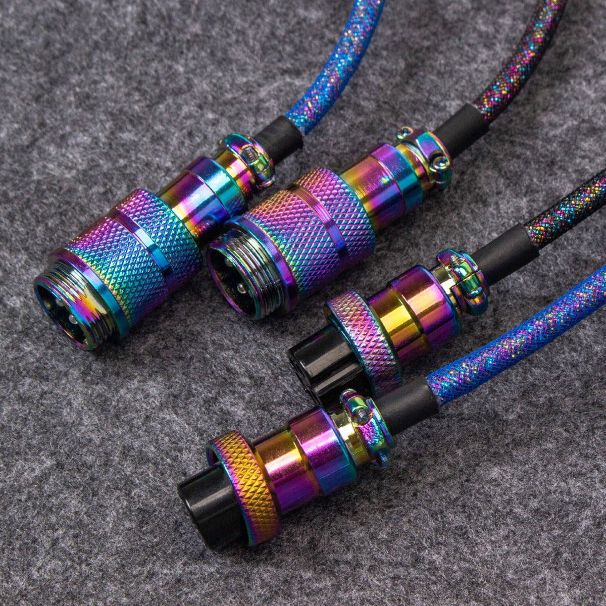 Keychron Premium Coiled Aviator USB Cable | Type-C + USB-A Adapter | D