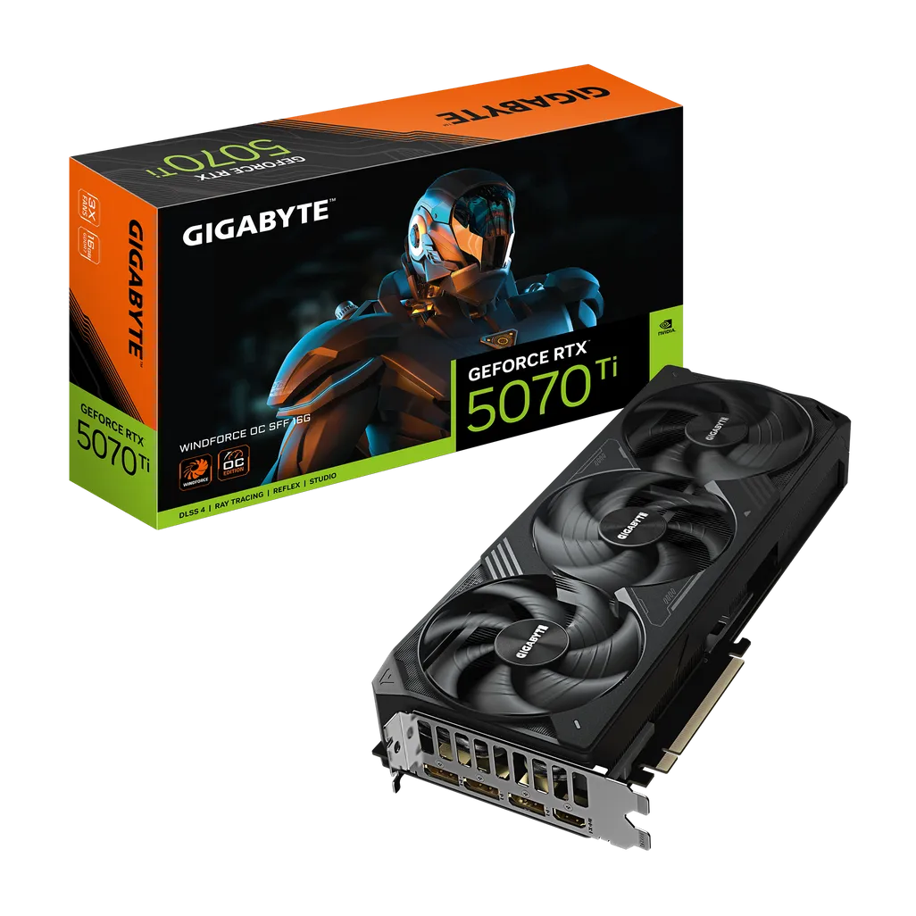GIGABYTE nVidia GeForce RTX™ 5070Ti WINDFORCE OC SFF - 16GB GDDR7 HDMIx1/DPx3