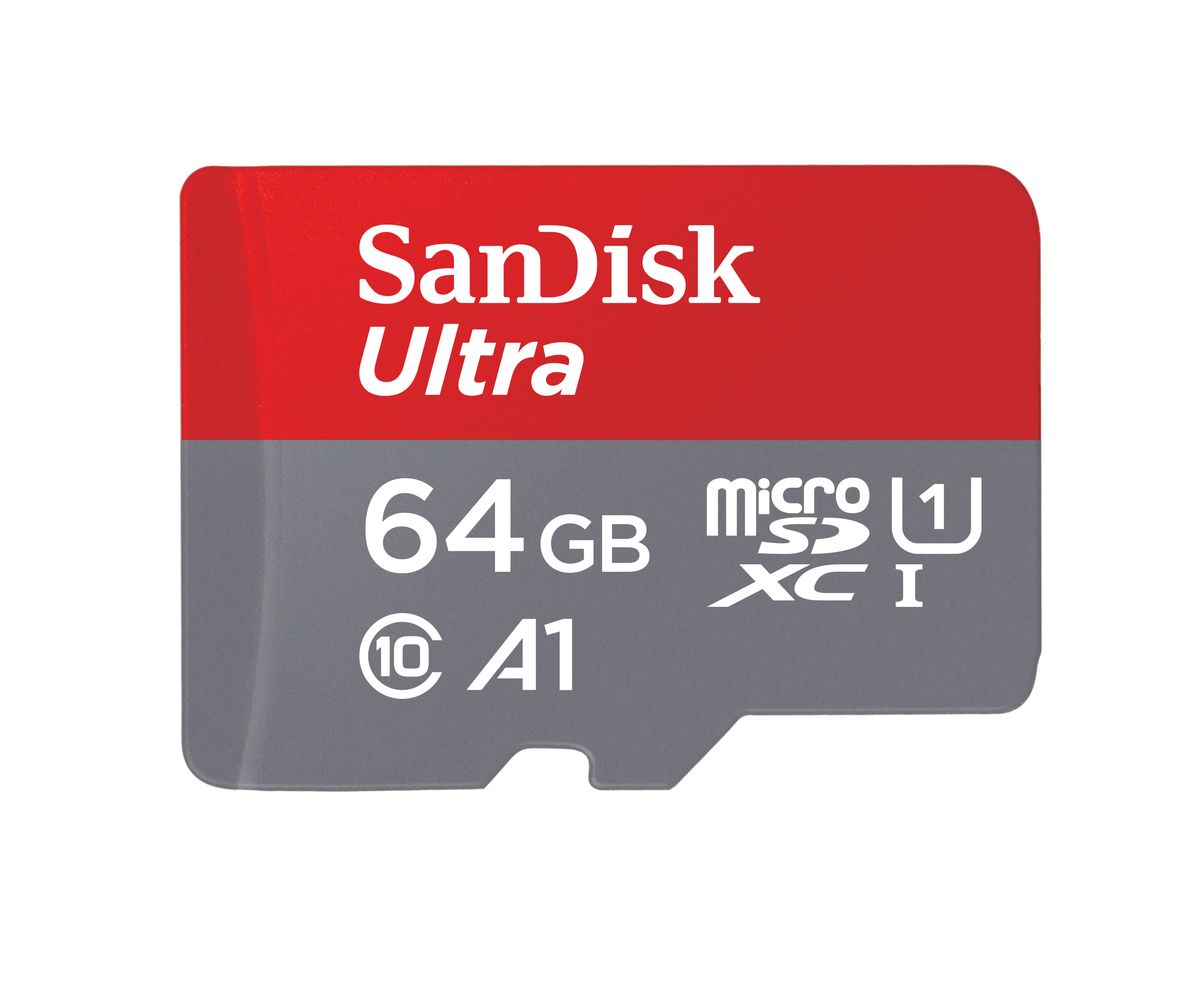 SANDISK ULTRA UHS I 64GB MICROSD CARD 140MB