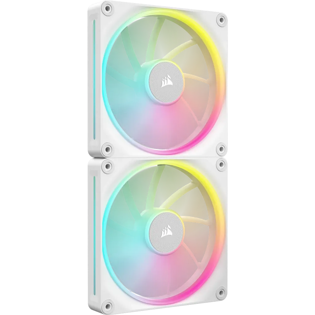 CORSAIR LX RGB Series; iCUE LINK LX140 RGB White; 140mm Fan; Dual Pack; iCUE LINK System Hub Included