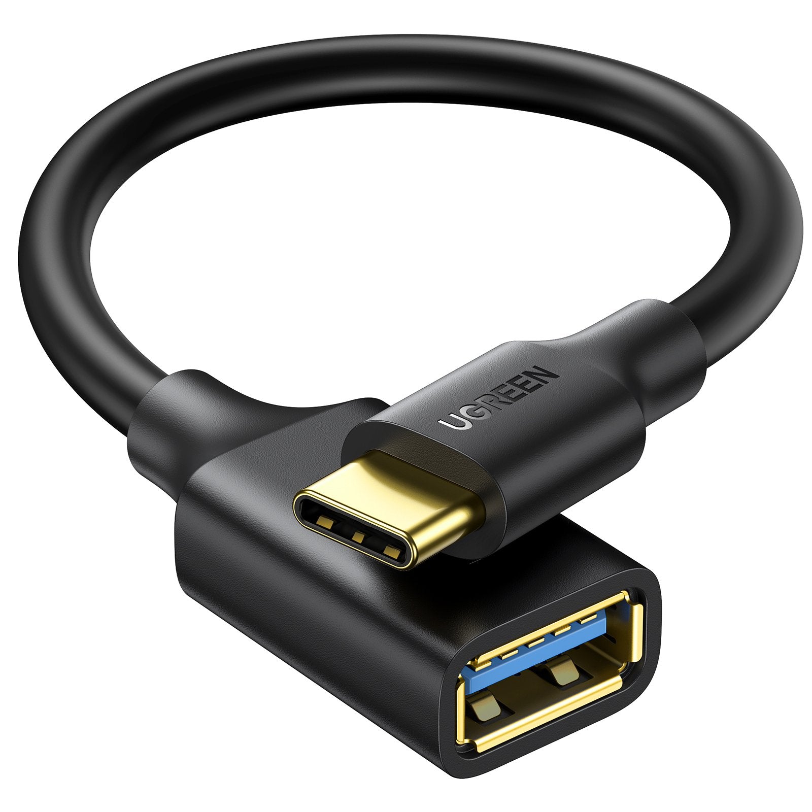 UGreen Type-C to USB-A Adapter (Male to Female, 15cm)– Black-0