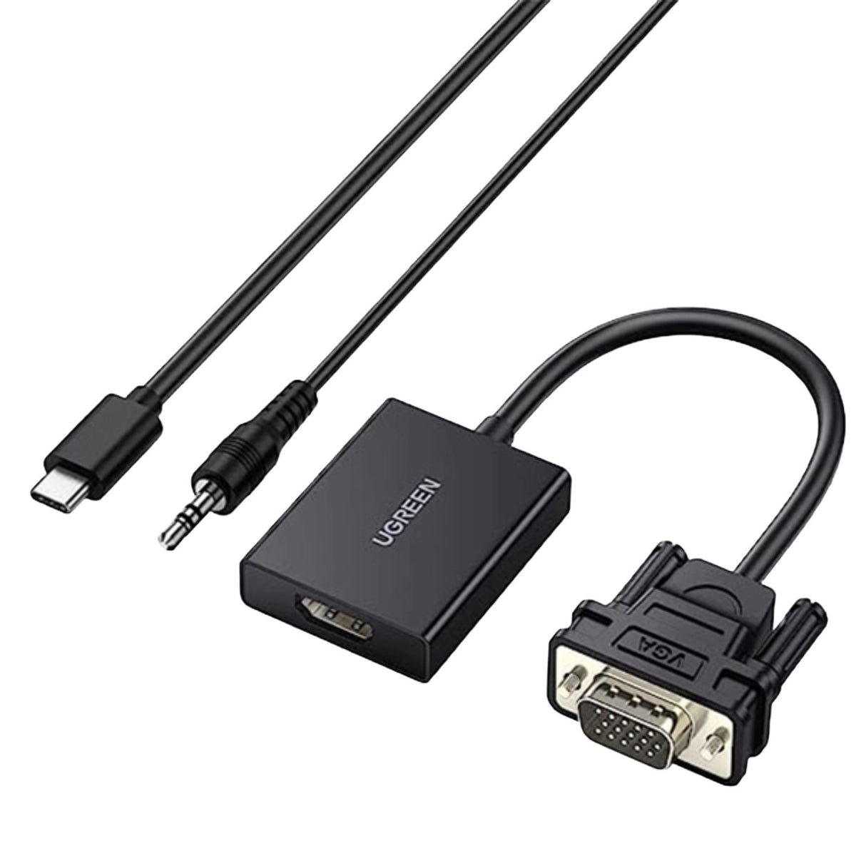 UGreen VGA to HDMI Converter | Male to Female | 1080P Full HD – Black-1