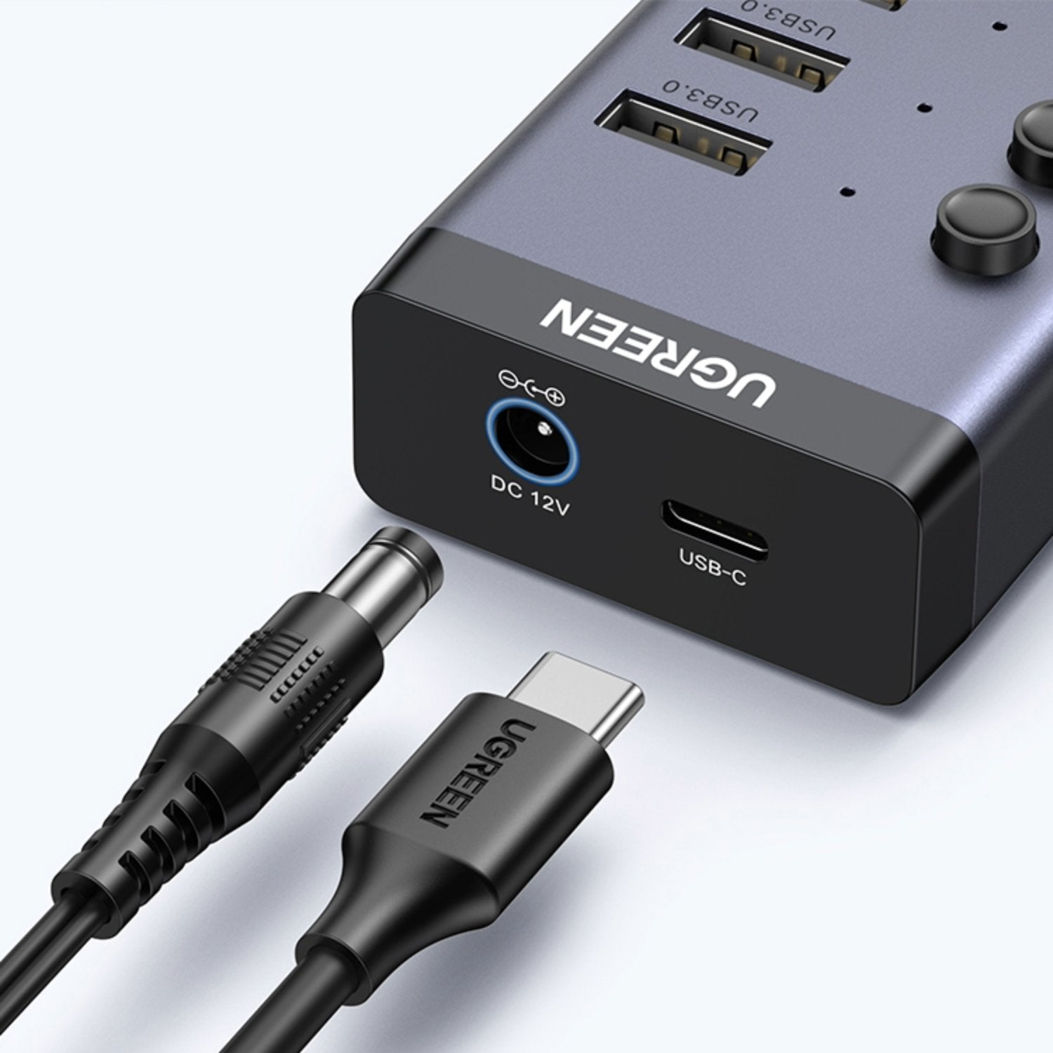 UGreen 7 in 1 USB 3.0 Hub-Grey-2