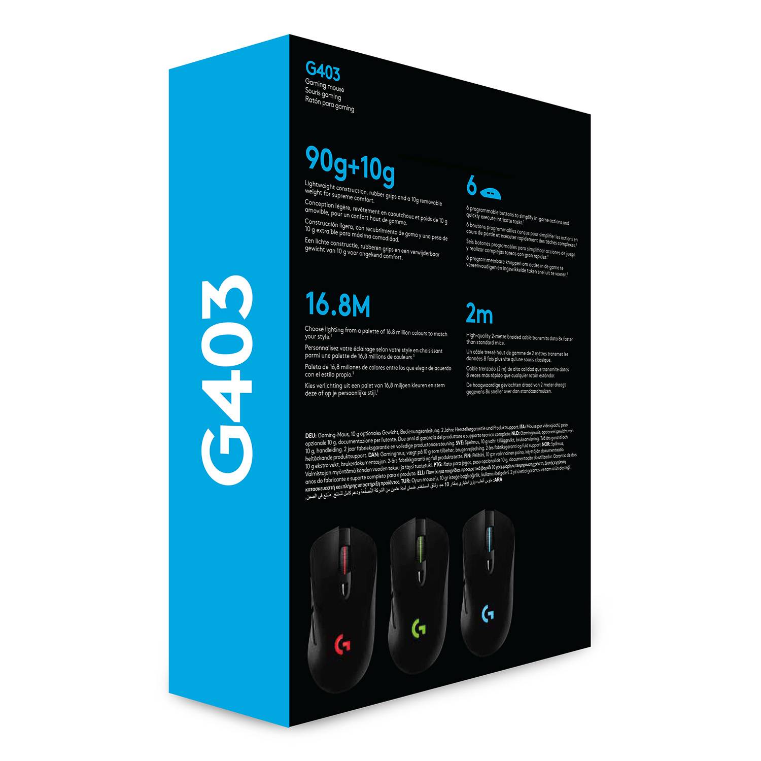 Logitech G403 HERO Gaming Mouse Equipped with HERO Sensor and LIGHTSYNC RGB