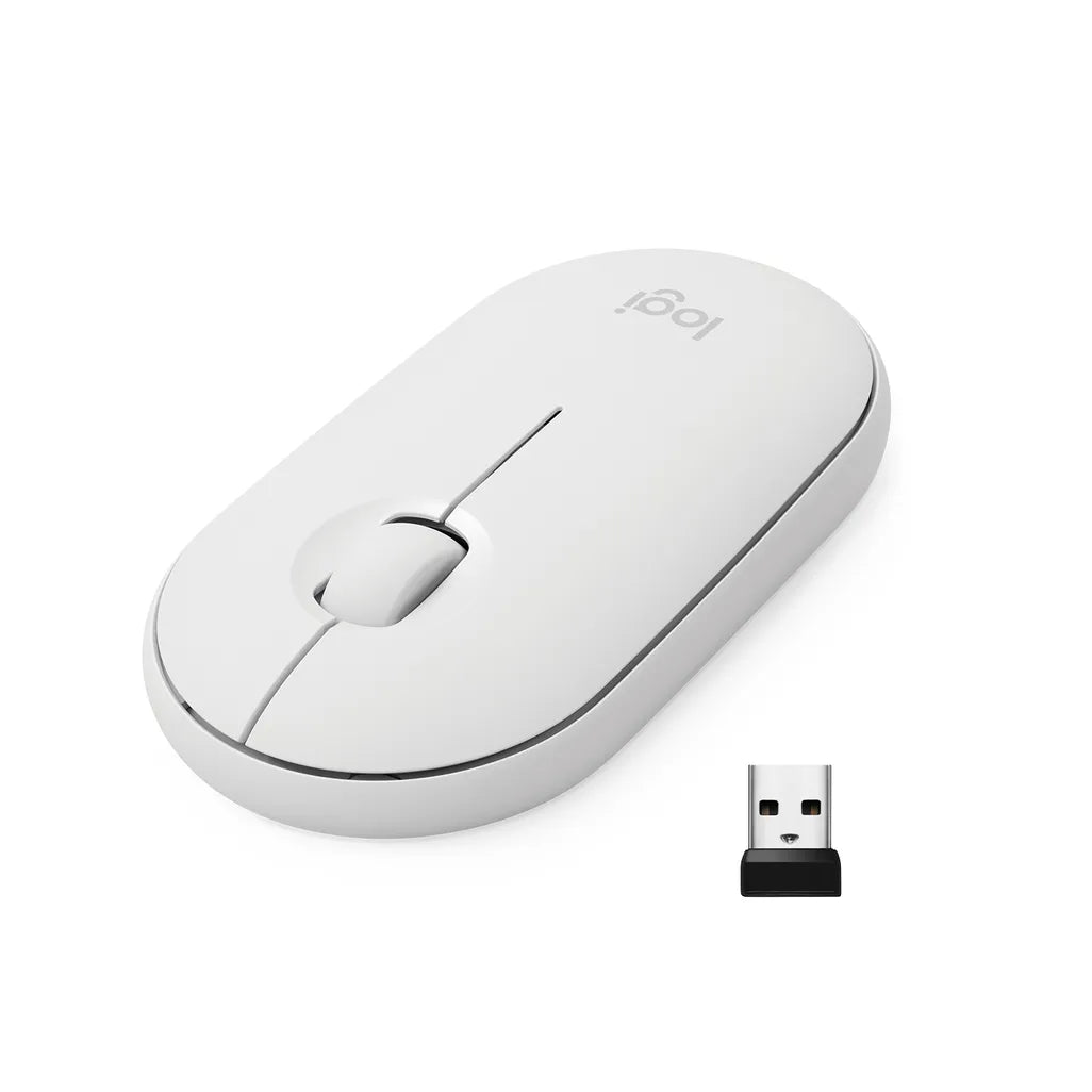Logitech Pebble M350 Wireless Mouse - OFF-WHITE - 2.4GHZ/BT - N/A