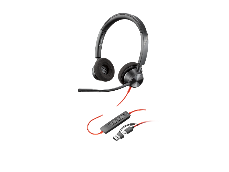 Poly BW 3320 Stereo USB-C HS +USB-C/A-0