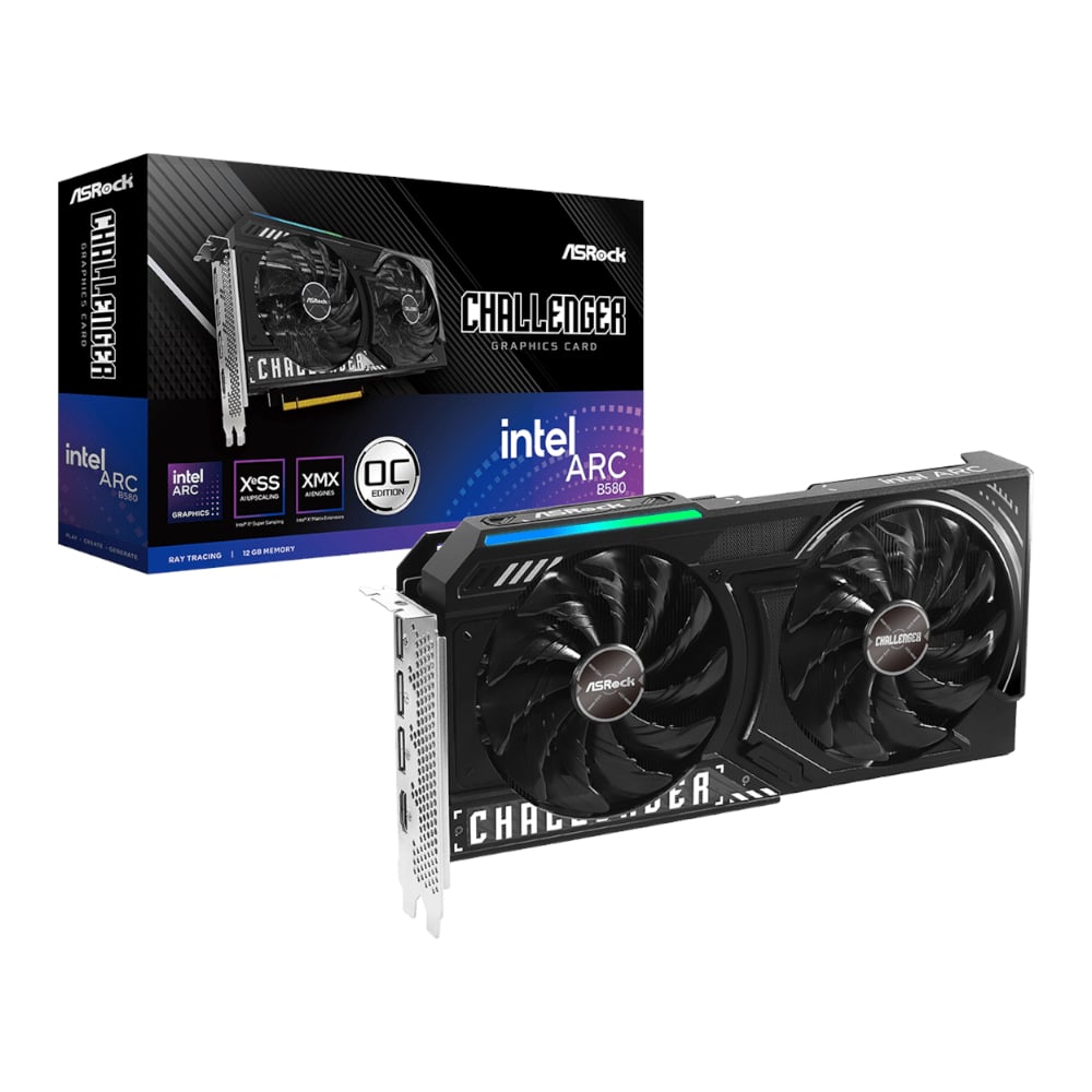 ASRock Intel Arc B580 Challenger OC 12GB GDDR6 192-BIT Graphics Card-0