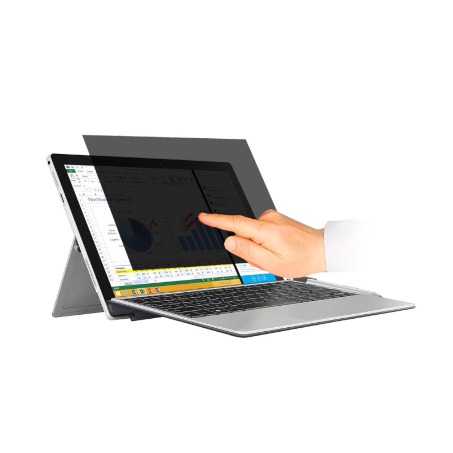Port Designs 13.3" Touch Screen Privacy Filter-1